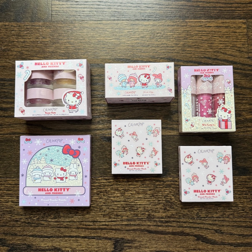 Colourpop x Hello Kitty Snow Much Fun Makeup Set Full Collection | NWT